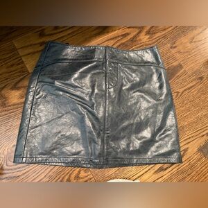 GAP Black Leather Mini Skirt